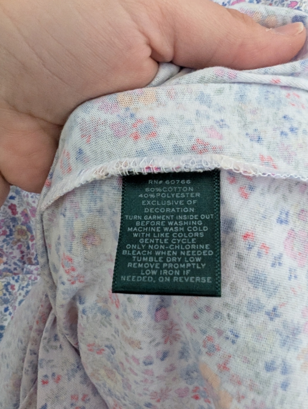 Ralph Lauren Purple Floral Nightgown Size L - Picture 5 of 5
